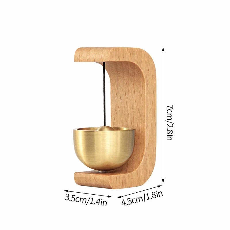 Wooden Landscape Door Bell – Magnetic Wind Chime for Home Entrance Alert & Decor