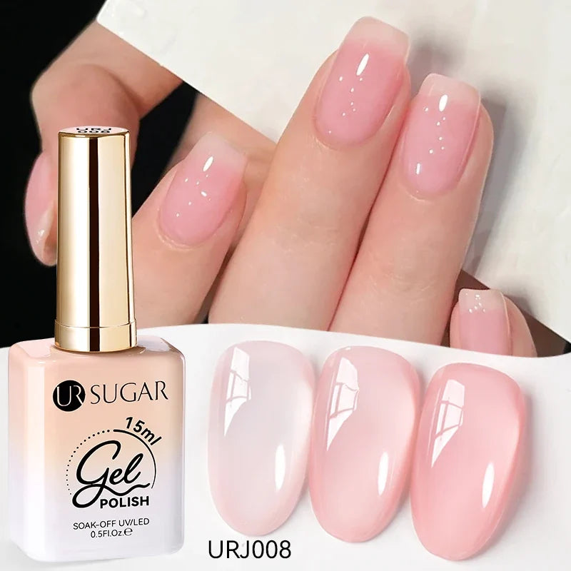 UR SUGAR Champagne Gold Silver Reflective Glitter Gel Nail Polish 15ml - Semi-Permanent Soak Off UV Manicure Art Varnish