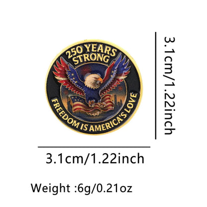 2026 USA 250th Anniversary Pin - Patriotic Enamel Brooch Jewelry Gift for Men and Women Independence Day Celebration