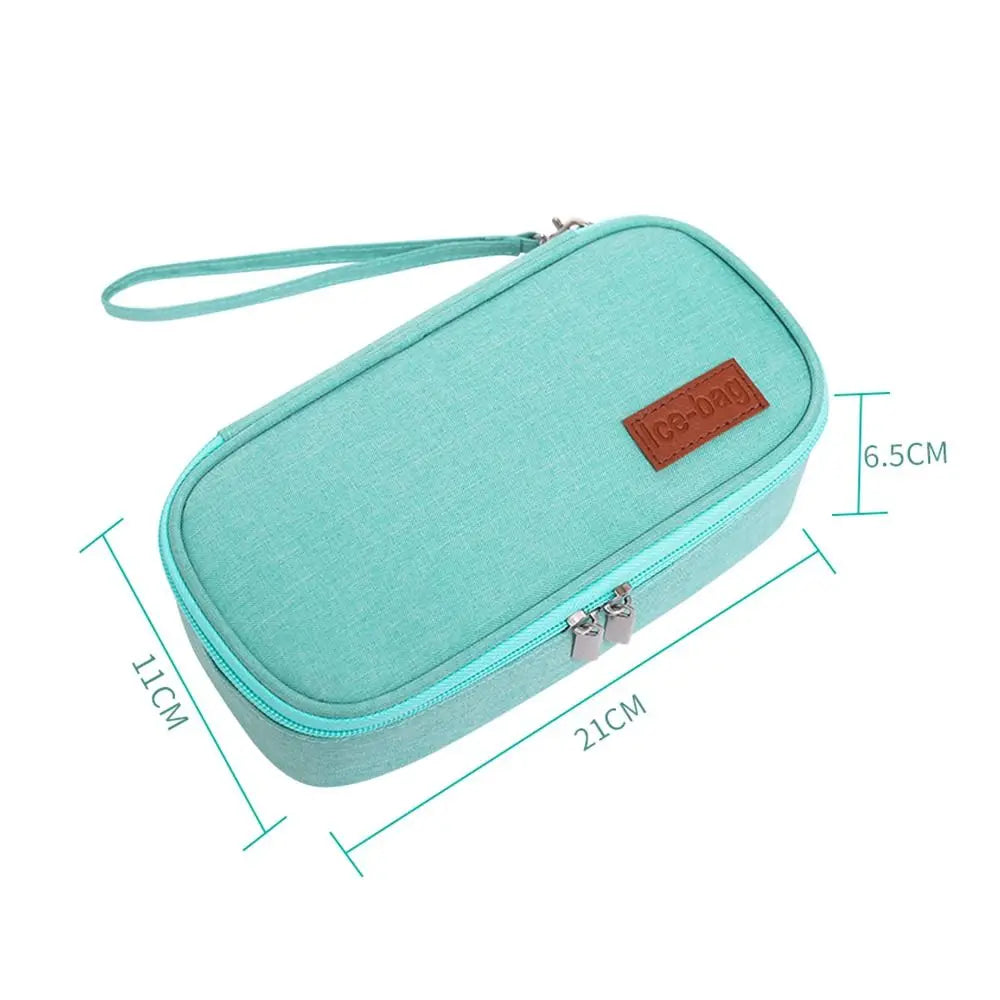 Candy Color Insulin Cooling Bag - Gel-Free Drug Freezer, Thermal Insulated Pill Protector for Diabetes, Portable Medical Cooler