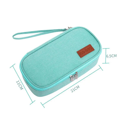Candy Color Insulin Cooling Bag - Gel-Free Drug Freezer, Thermal Insulated Pill Protector for Diabetes, Portable Medical Cooler