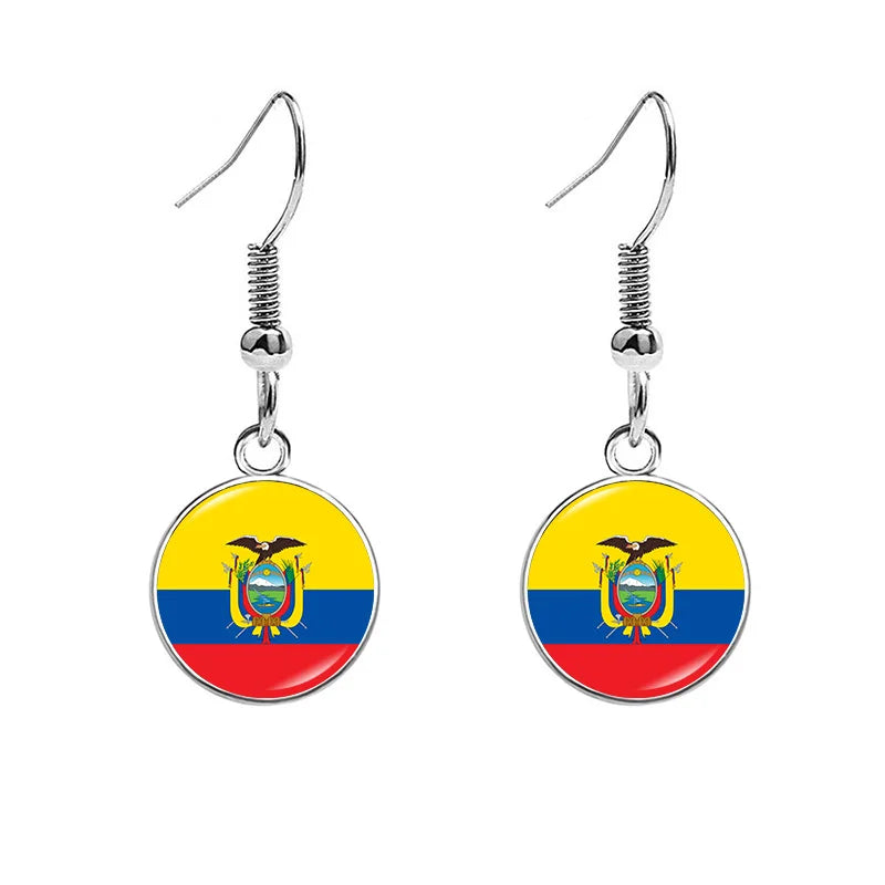 France National Flag Earrings - Multicolor Country Flag Jewelry for Women, Travel Pride & Celebration Gifts