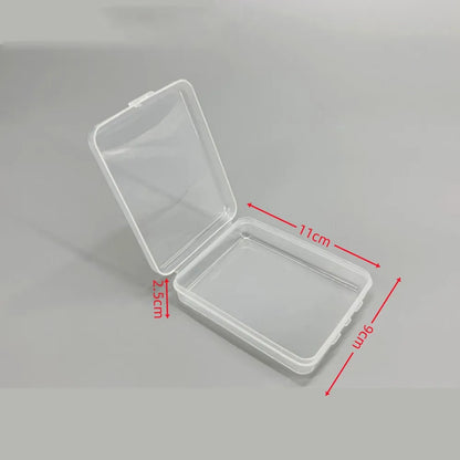 Transparent Plastic Card Storage Box - Small Organizer Case for Photocards, Stationery & Desk Accessories
