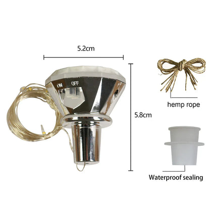 Updated Solar Wine Bottle Lights – 2M 20 LED Copper Wire Fairy String Lights for Xmas, Wedding & Party Decor, 4/8/10 Pack