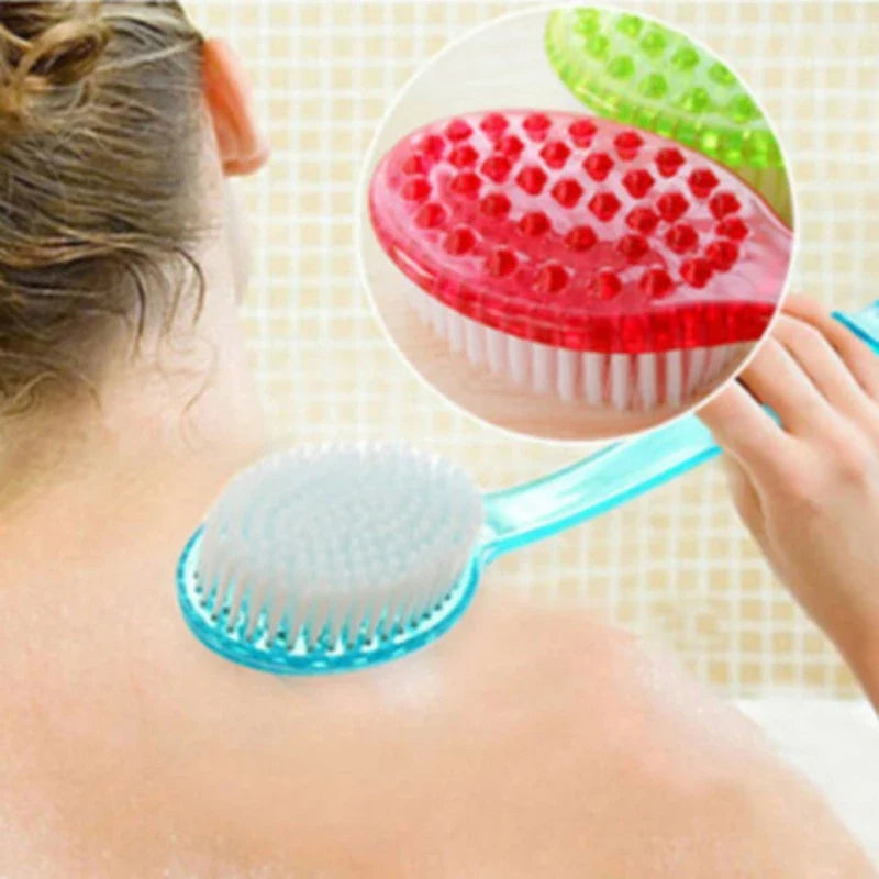 Long Handle Bath Brush - Soft Hair Back Scrubber Shower Brush for Body Cleaning, Massage & Spa Care