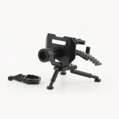 Military Building Blocks Soldier Set - Tactical Weapons Figures with Gatling Gun, Rifle, Mortar & Accessories Toy Kit