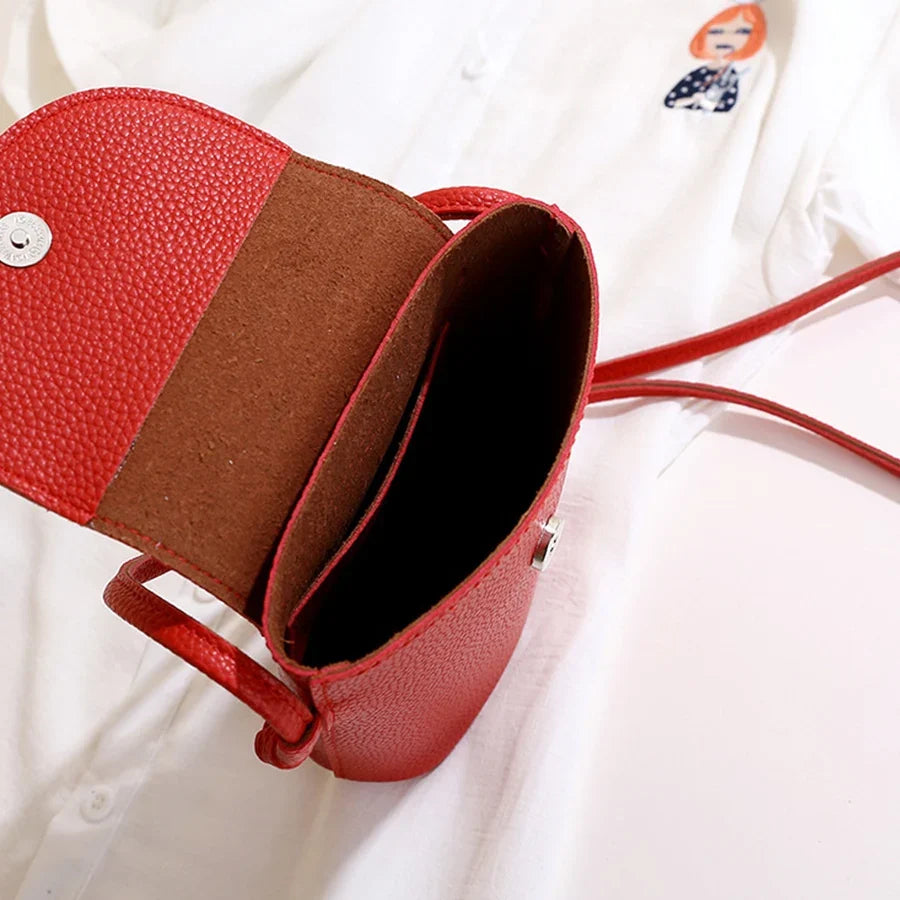 PU Leather Phone Crossbody Bag - Women’s Small Flap Shoulder Purse with Hasp Wallet for Daily Travel & Outdoor Use