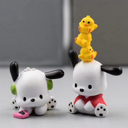 New 5pcs Sanrio Cinnamoroll Action Figures – Kawaii Anime Toy Set for Tabletop Decoration & Kids Gifts
