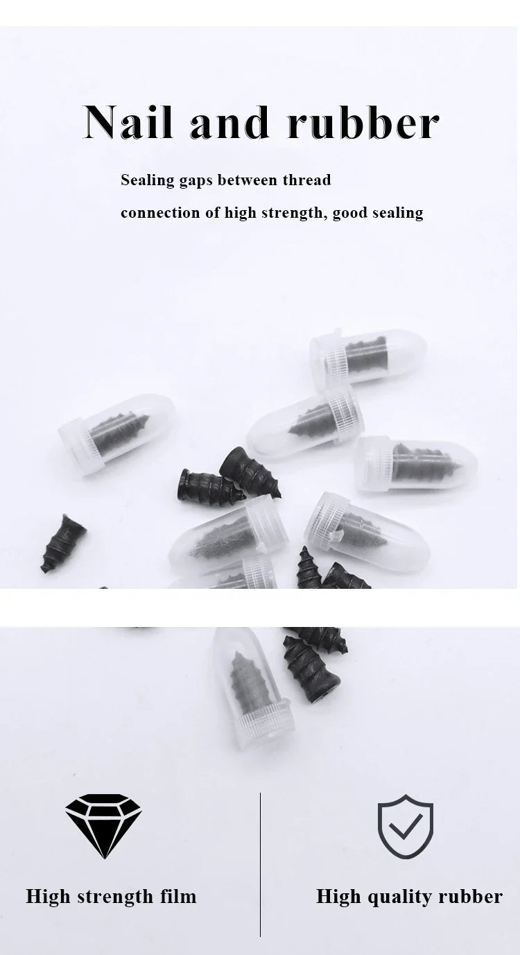 10/30pcs Car & Motorcycle Tyre Repair Rubber Nail Set – Universal Tire Puncture Repair Tool for Cars, Trucks & Bikes