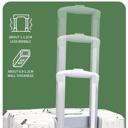 Aluminum Frame Rolling Luggage – 20/24/26/28 Inch Suitcase with USB Port, Combination Lock & Wheels