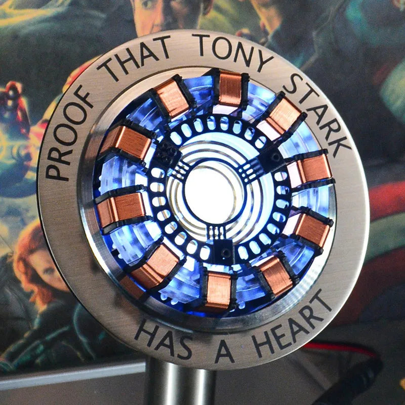 Avenger Iron Man Mk1 Arc Reactor - Tony Stark Heart of Mark LED Light Model, 1:1 Cosplay Chest Lamp, Superhero Toy for Kids