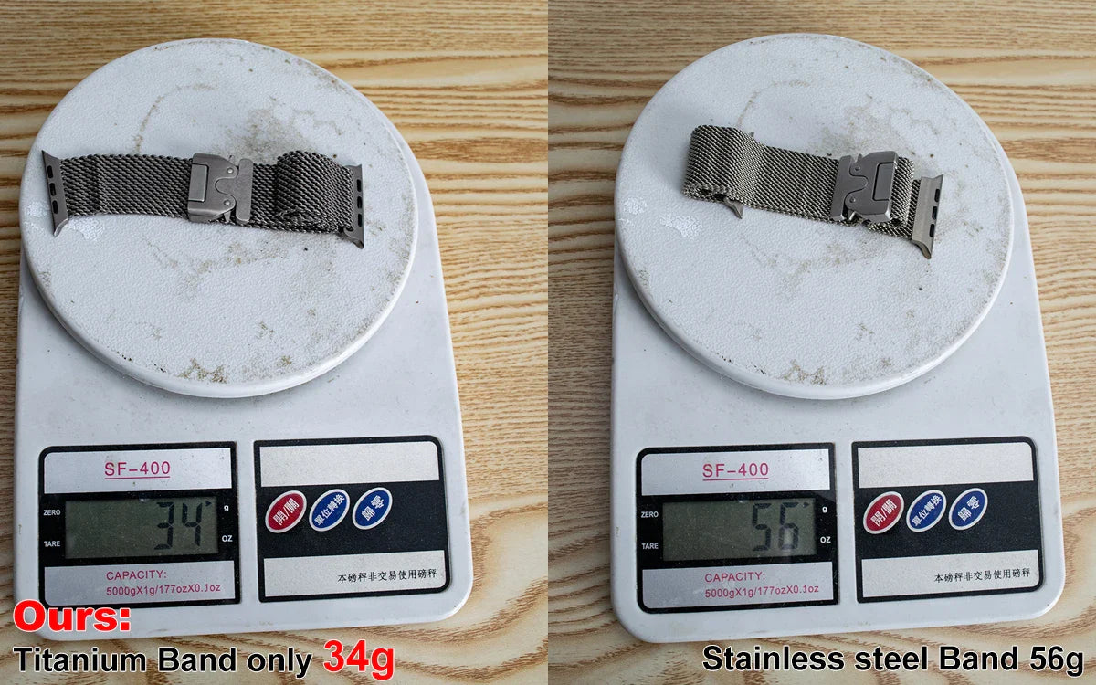 100% Titanium Milanese Loop Band for Apple Watch Ultra 2/1, Series 10–6, SE – iWatch Strap for 45mm 46mm 49mm Models