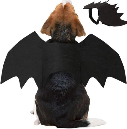 Cute Cat Bat Wings Costume - Black Pet Cosplay Safety Harness for Halloween Party Decoration & Dress Up