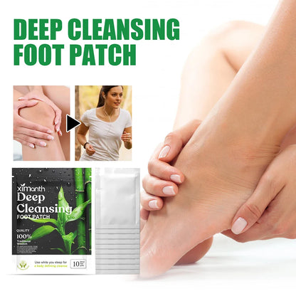 10PCS Herbal Detox Foot Patches – Deep Sleep & Stress Relief | Natural Foot Care Stickers for Body Detox & Relaxation