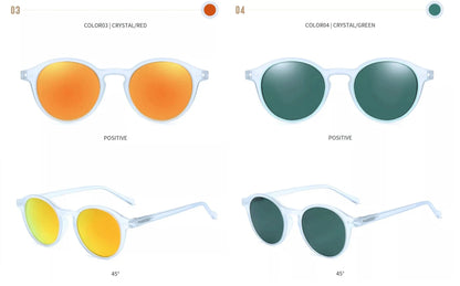 ZENOTTIC Retro Circular Polarized Sunglasses (S Size) – Vintage Small Round UV400 Goggles for Men & Women