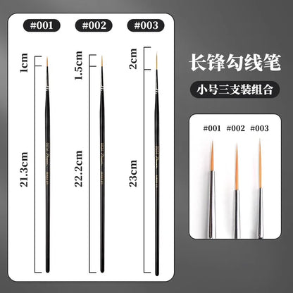 1/2/3/5PCS Rigger Artist Paint Brushes – Extra Long Fine Point Liner Brushes for Scale Models, Nail Art, Acrylic, Oil & Watercolor