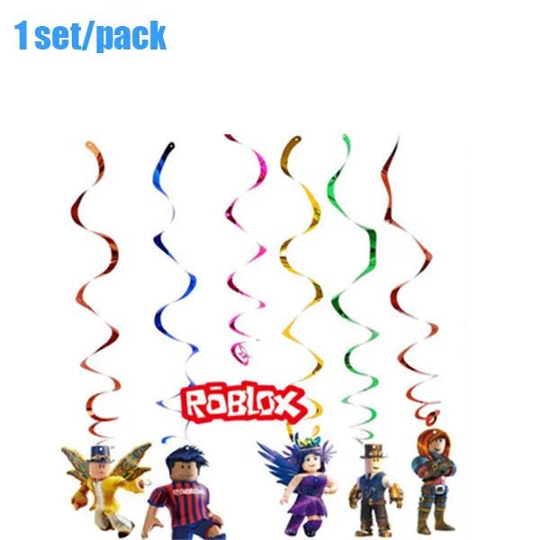 Hot Roblox Theme Party Tablecloth – 108×180cm Disposable Birthday Party Supplies for Boys, Party Decorations & Tableware