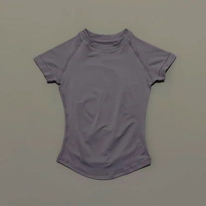 HISTELLO Women’s Sports T-Shirt - Short Sleeve Gym Yoga Workout Top for Running & Fitness Activewear