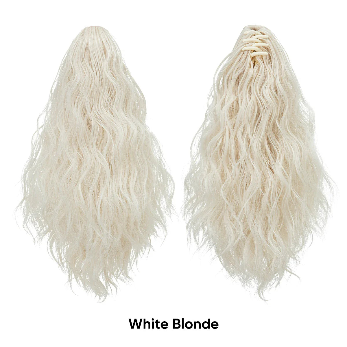 13-Inch Premium Synthetic Curly Claw Clip Ponytail – Blonde Brown Short Hairpiece, Fake Hair Extensions P064