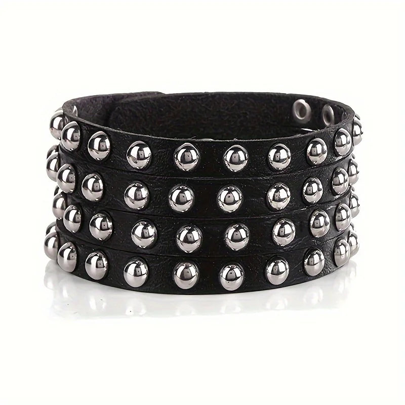 Gothic Punk Multi-Chain Bracelet – Retro Street Dance Jewelry for Halloween, Cosplay, Christmas & Birthday Gifts