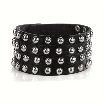 Gothic Punk Multi-Chain Bracelet – Retro Street Dance Jewelry for Halloween, Cosplay, Christmas & Birthday Gifts