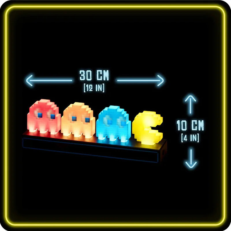 3D Illusion LED Gaming Night Light — Pixel Ghost Action Character Lamp for Room Decoration