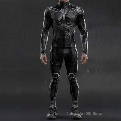 Cyberpunk Mechanical Armor Jumpsuit - Futuristic Steampunk Fighter Cosplay Bodysuit for Halloween & Costume Parties