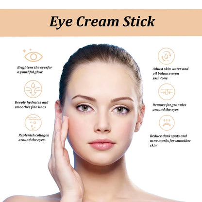 Snail Eye Cream Stick - Collagen Moisturizer for Fine Lines, Dark Circles, Eye Bags & Firming Eye Care