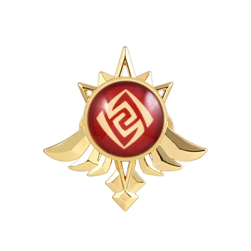 Genshin Impact Sumeru Vision Pins - Anime Character Element Badge Lapel Brooch Collectible Accessories