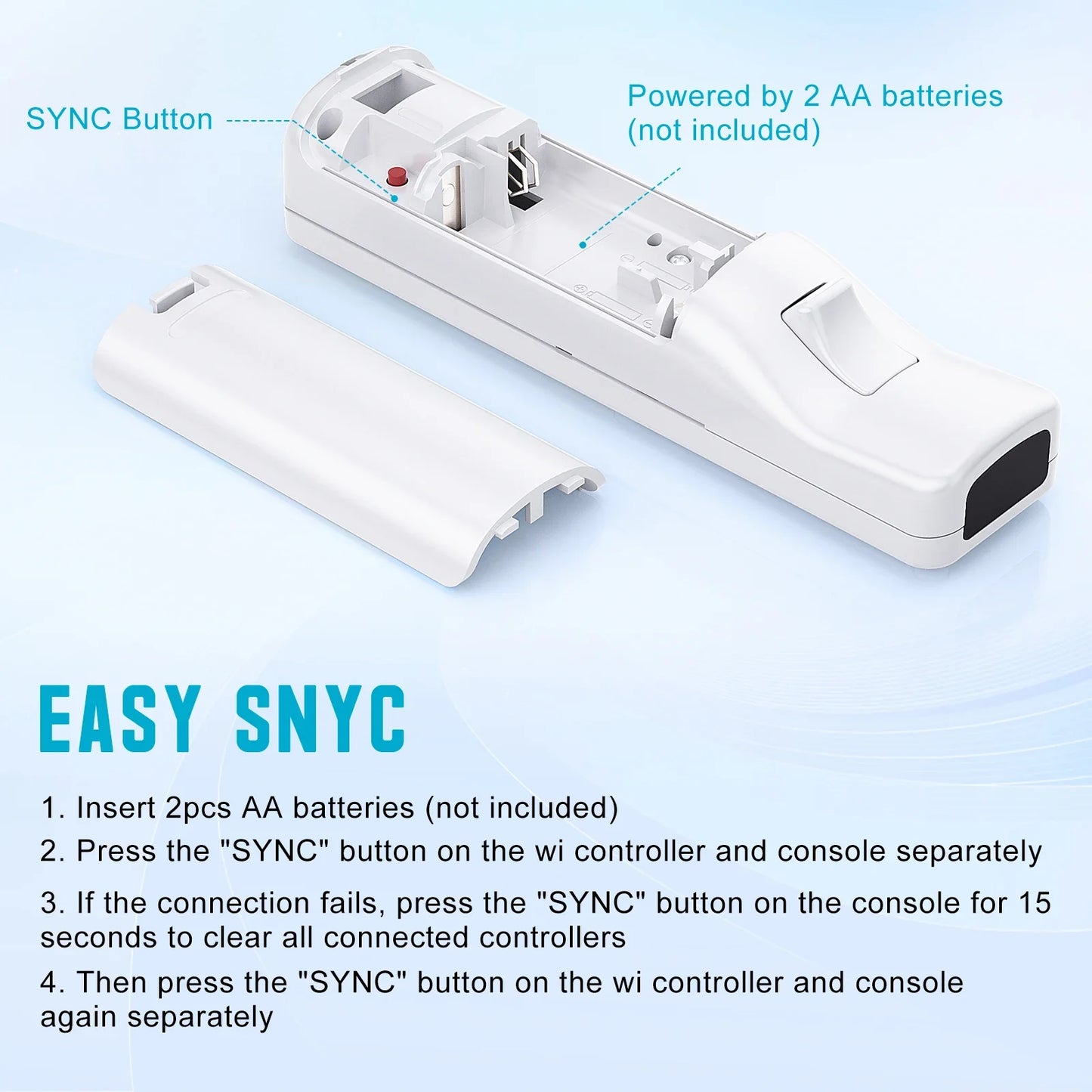 2-in-1 Wireless Controller for Nintendo Wii – Motion Plus Remote with Silicone Case