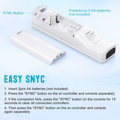 2-in-1 Wireless Controller for Nintendo Wii – Motion Plus Remote with Silicone Case