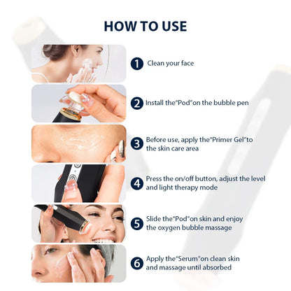 CO2 Glam Pod for Bubble Facial – Aqua Facial Skincare Pods with CO2 Serum Gel for Spa Treatment and Revive