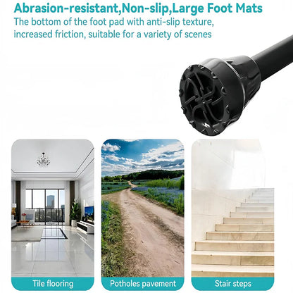 Lightweight Adjustable Aluminum Forearm Crutches for Adults — Foldable Elbow Crutch with Cuff for Walking