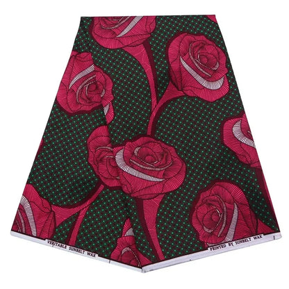 African Nigerian Batik Wax Print Fabric - High Quality Polyester Ankara Sewing Cloth A-7