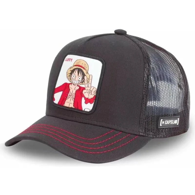 LUFFY Embroidered Baseball Cap - Adjustable Outdoor Hip Hop Hat for Men & Women Spring Summer Fashion