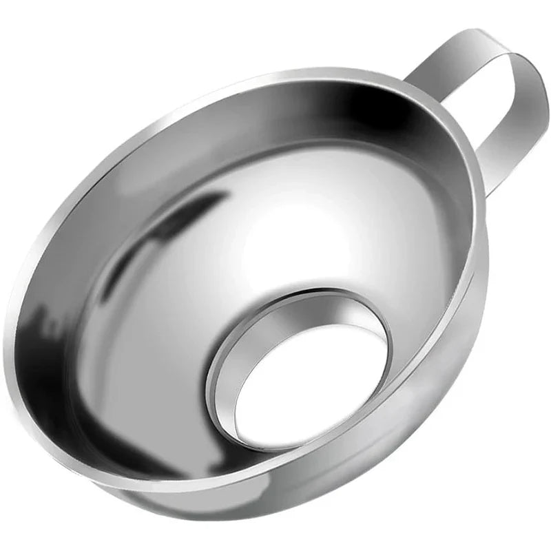 Stainless Steel Mason Jar Funnel - 1.49" & 2.12" Canning Funnel with Handle for Regular & Wide-Mouth Jars
