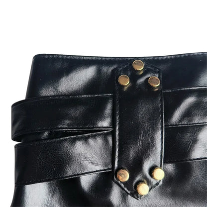 Women’s Sexy Leather Mini Shorts - Low Waist Side Zipper Slim Fit Hip Lift Fashion Trousers