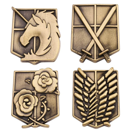 Attack on Titan Enamel Pin Badge - Anime Metal Lapel Pin for Bags, Backpacks & Fan Collectible Gift