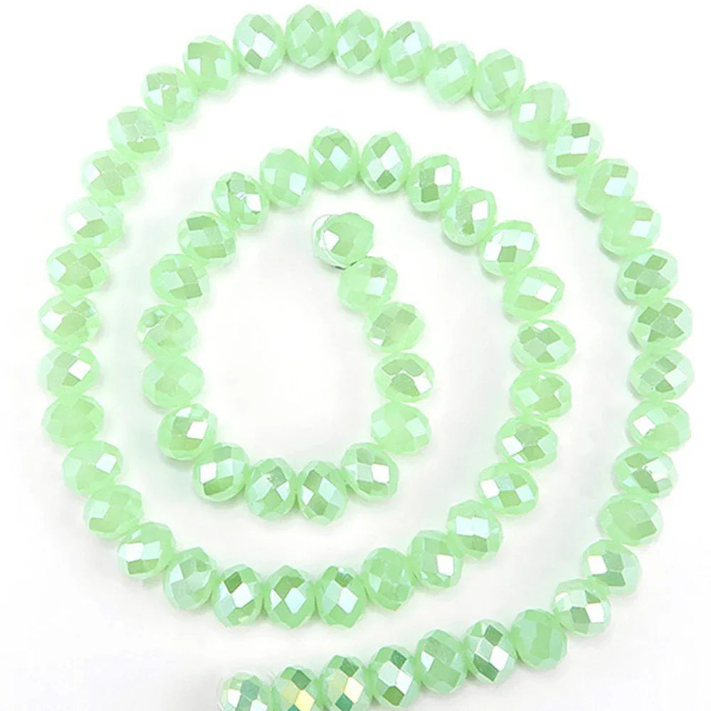 4mm/6mm/8mm Round Crystal Glass Beads – Faceted Spacer Loose Beads for DIY Jewelry Making & Needlework Craft Accessories