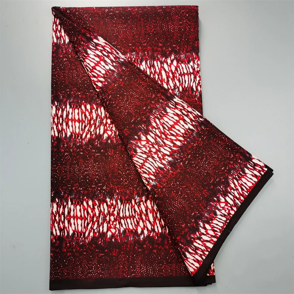 African Real Wax Ankara Fabric - 100% Cotton 6 Yards Nigerian Print Party Dress Sewing Material