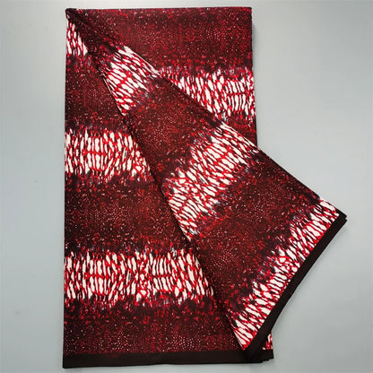 African Real Wax Ankara Fabric - 100% Cotton 6 Yards Nigerian Print Party Dress Sewing Material