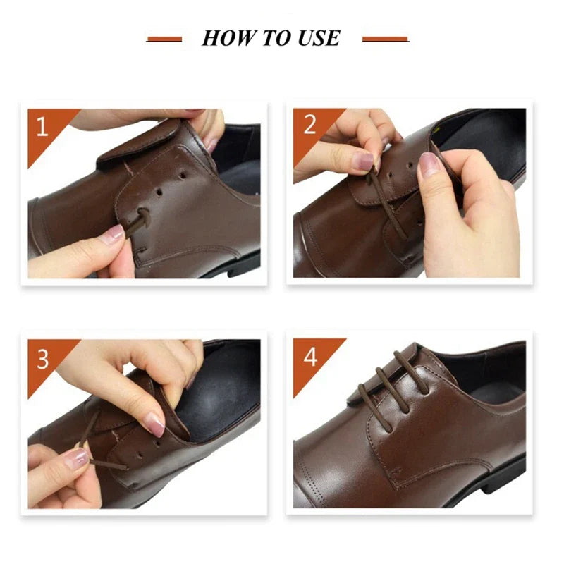 12 Pcs No Tie Shoelaces – Silicone Elastic Shoe Laces for Men’s and Women’s Casual Leather Shoes