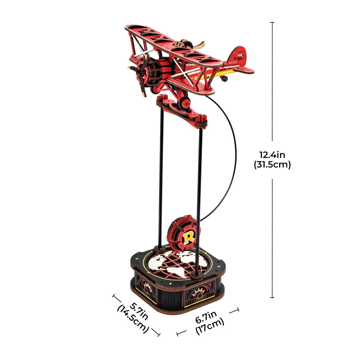 Robotime Rokr 3D Wooden Puzzle Kit – Gravity Swing, Sky Captain & Ocean Fisher Model Building Kit for Teens & Adults