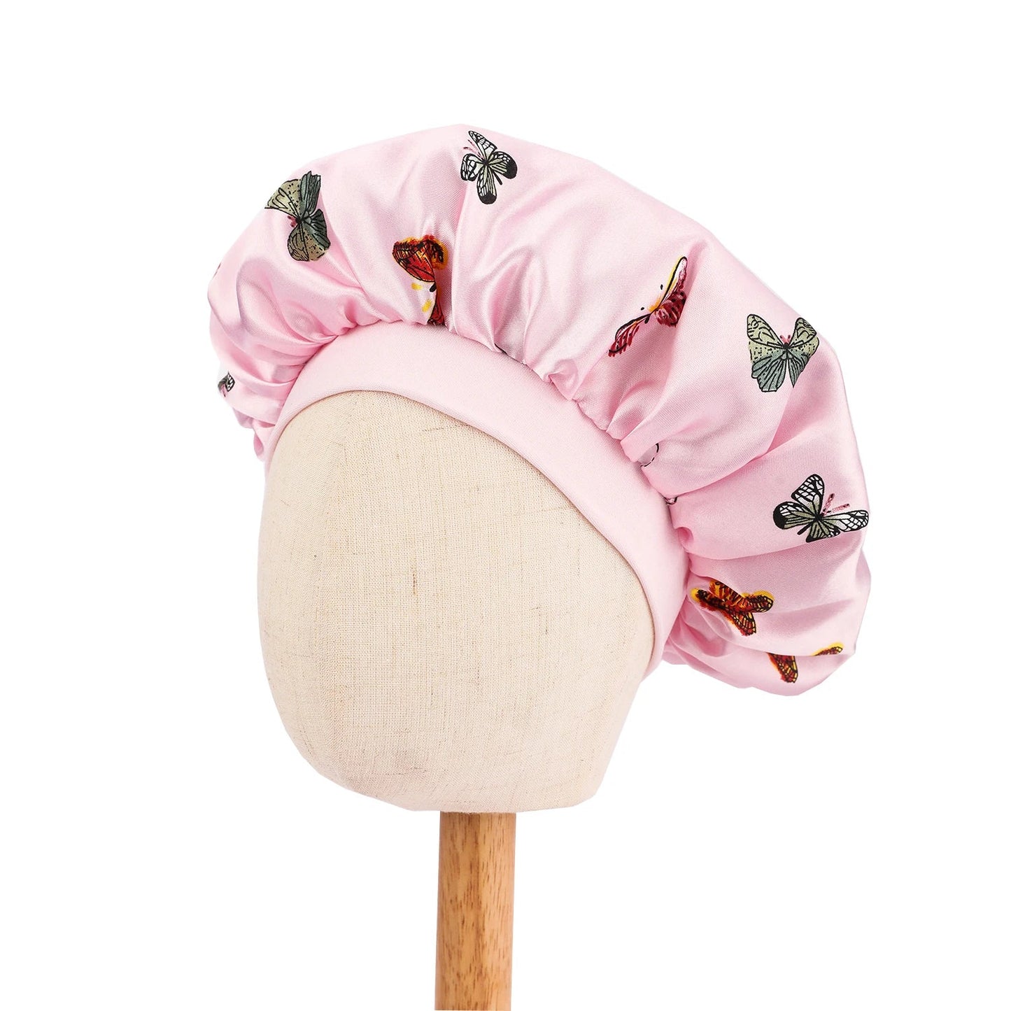 African Print Kids Satin Bonnet - Adjustable Ankara Sleep Cap for Babies & Children, Silk Shower Hat