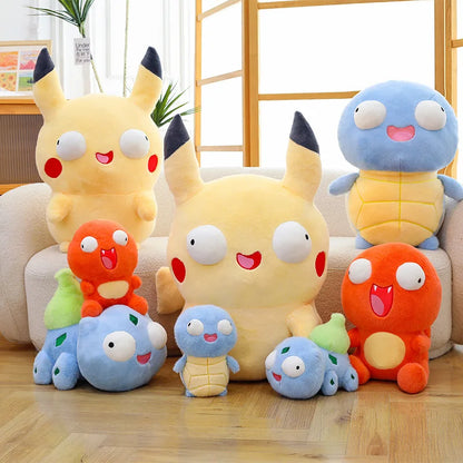 23cm Cute Pokemon Plush Toys — Pikachu, Charizard & Squirtle Soft Sleeping Pillow Dolls, Christmas Gift