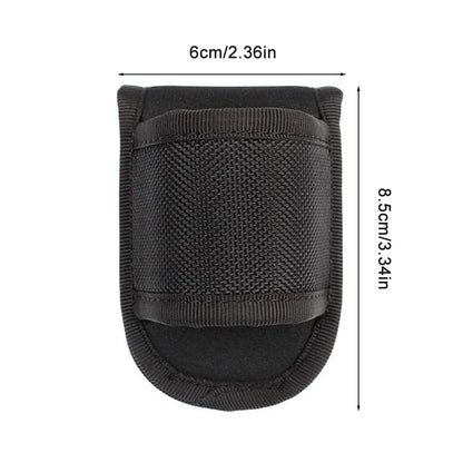 Tactical Flashlight Holder - Nylon Duty Belt Torch Pouch Open Top Carry Case for Camping, Hiking & Outdoor Activities