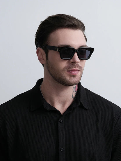Ruiao 2024 Luxury Premium Designer Sunglasses – Black Square Shades for Men & Women