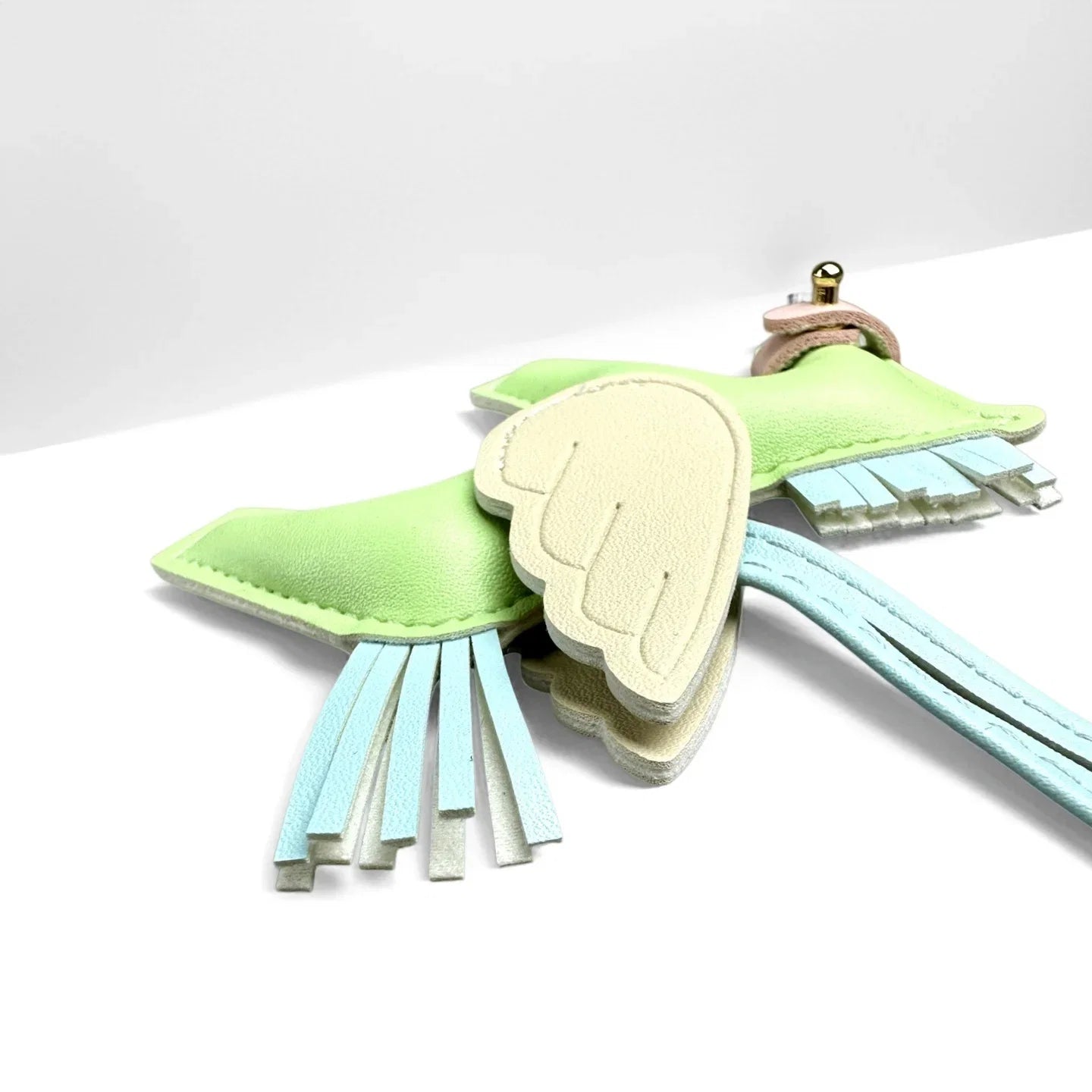 Winged Pony Keychain - Premium PU Leather Bag Charm with Detachable Strap