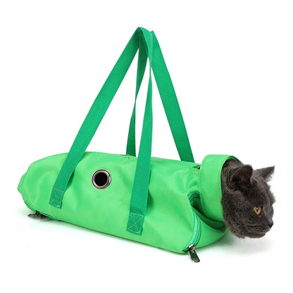 Multifunctional Pet Carrier Bag – Breathable Double-Shoulder Cat Backpack, Anti-Scratch & Bite, Foldable Portable Carrier