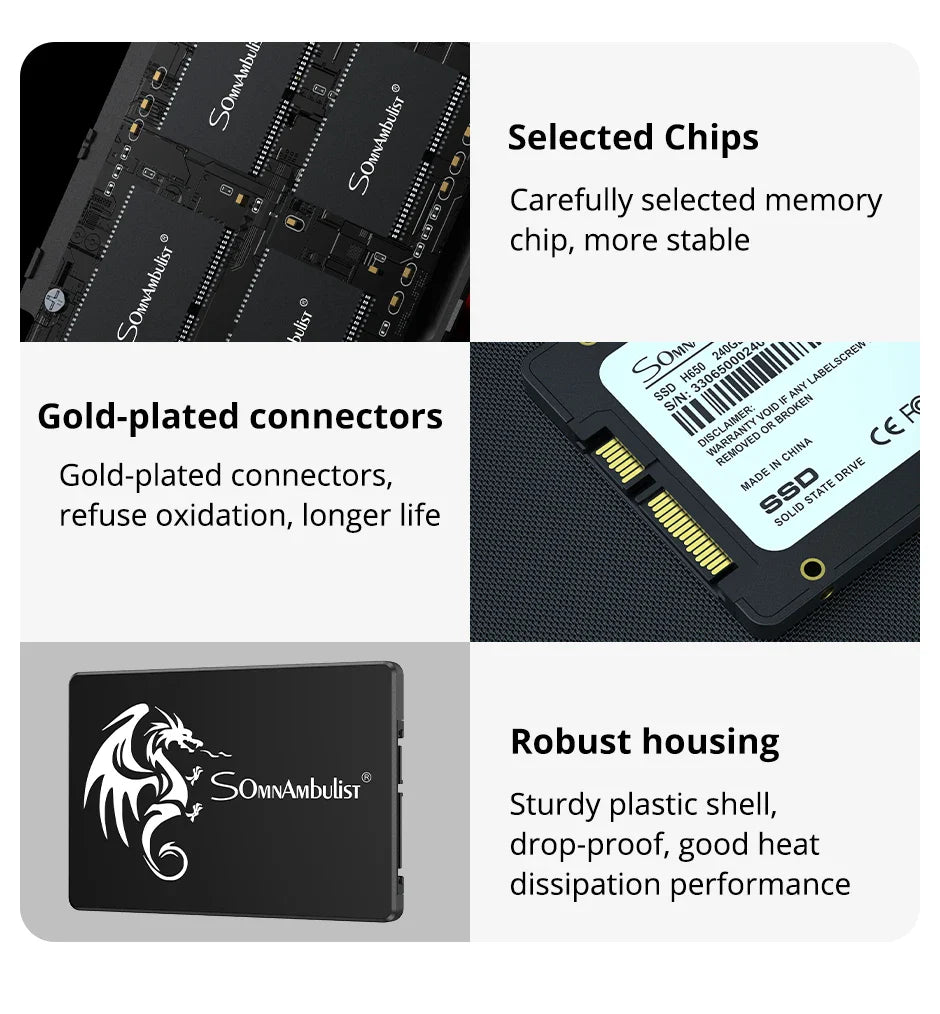 SomnAmbulist SATA3 Internal SSD – 120GB to 2TB Solid State Drive for PC & Laptop (2.5 Inch)   2/2